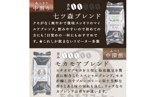 自家焙煎珈琲豆 飲み比べセット(豆) 200g×4種 計800g  中煎り 中深煎 深煎り 季節のブレンド コーヒー 珈琲 コーヒー豆  焙煎 スペシャルティコーヒー セット【モカモアコーヒー】ta367-A