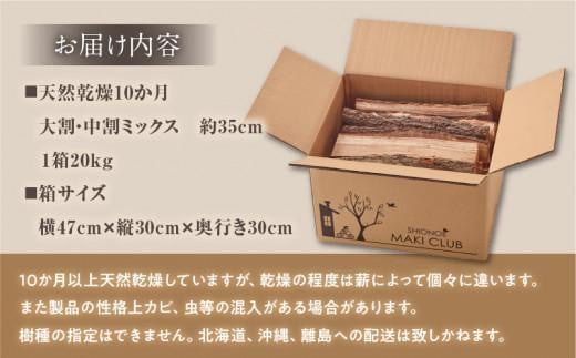 ※15個口※香川県産　乾燥薪　20kg×15箱　300kg