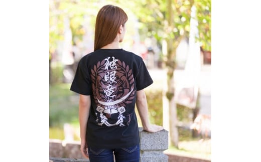 戦国武将Tシャツ 伊達政宗(ブラック,XSサイズ)【1480787】