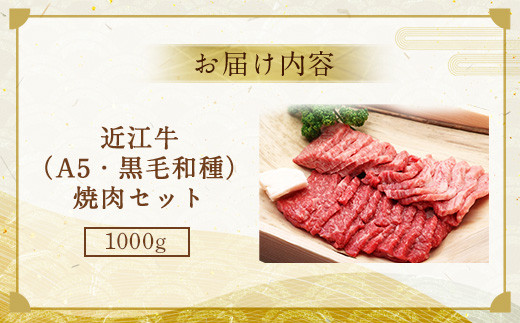 近江牛 焼肉 セット 1000ｇ　牛肉 和牛 黒毛和牛 国産　AI30