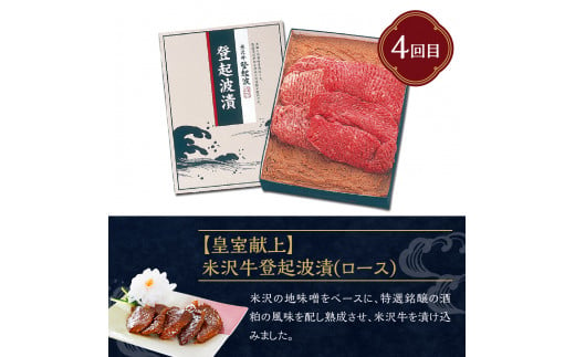 【明治27年創業 老舗米沢牛専門店】牛肉 米沢牛 6ヶ月定期便 《冷蔵》 ステーキ すき焼き しゃぶしゃぶ 味噌粕漬 和牛 日本三大和牛 ブランド牛 米沢牛ブランド 国産 国産牛 人気 登起波 お取り寄せ グルメ 贈答 ギフト 贈り物 逸品 送料無料 山形県 米沢市