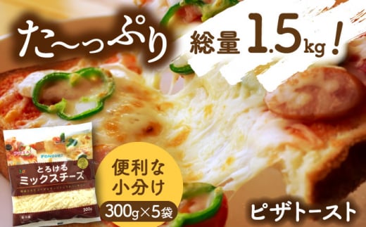 【3回定期便】 ミックスチーズセット　300g×5袋　3ヵ月お届け　合計4.5kg　チーズ　大容量　個包装　愛西市／株式会社ヨシダコーポレーション [AEAA003]