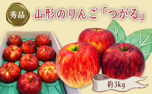 【2024年9月～10月発送分先行受付】「秀品」山形のりんご（つがる）約3kg_H163(R6)