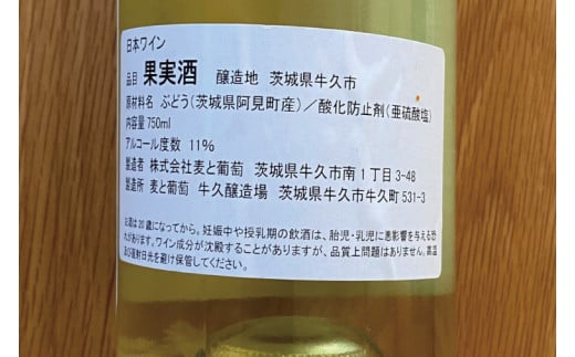 07-04 【数量限定】2022 シャインマスカット100％国産ワイン【白ワイン 贅沢 上質 ギフト 無農薬 葡萄 阿見町 茨城県】