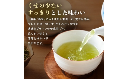 1番茶(新芽)のみを使用 有機煎茶＜さえみどり＞KAORU園 (100g×3本)  B3-60【1167075】