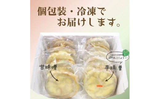 ＜夏季限定＞丸なすおやき(辛味噌・甘味噌)2種セット　計10個【1532908】