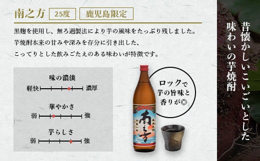 芋らしさが好き～限定焼酎&枕崎の定番焼酎 3種 900ml×各1本＜飲み比べセット＞A6-22【1563482】