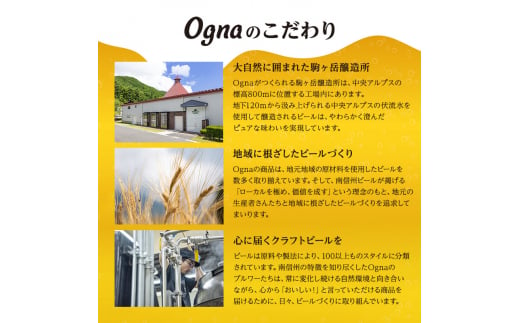 南信州ビールOgna「飲み比べセット」（4種12本）[№5659-1541]