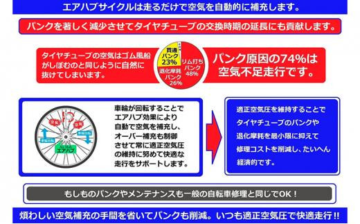 自動空気補充サイクル　スパイスアップエアハブオートライト【20インチ／ブルー】