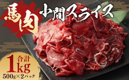 馬肉 小間 スライス 1kg