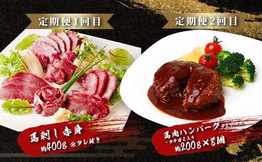 【定期便】馬肉づくし 「 馬刺し・お惣菜 定期便 」6回配送