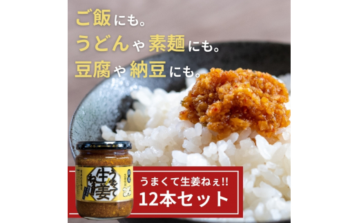 うまくて生姜ねぇ!!12本セット 【しょうが 国産 醤油漬け ごはんのお供 お弁当 調味料 おつまみ 肴 薬味 隠し味 猪苗代町 福島県】[№5771-1317]