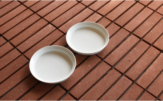 1616/ TY Round Deep Plate 200 White 2枚セット ホワイト ディーププレート 食器 皿 シンプル 20cm A18-90