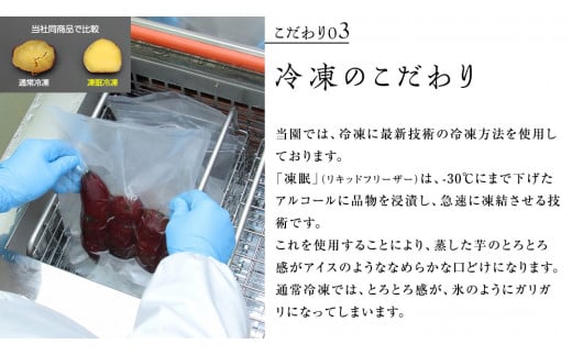 紅はるか 「凍眠」 蒸し芋 ～ まるでアイスのような口どけ～ 紅はるか ヘルシー さつま芋 サツマイモ なめらか 半解凍 自然 おやつ デザート 庄七農園