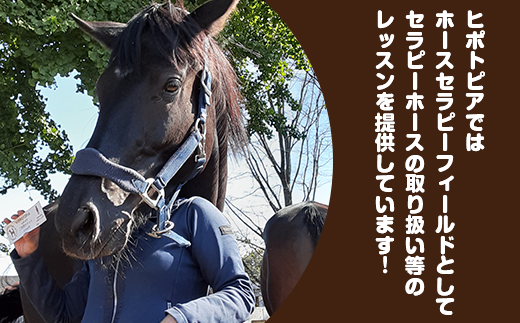 43-01 ヒポトピア １回騎乗券【乗馬 ホースセラピー 馬 ふれあい レッスン 阿見町 茨城県】