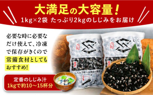 地元でも入手困難なレアサイズ！ Lサイズ 宍道湖産ヤマトシジミ(冷凍砂抜き済み)1kg×2袋(2kg)島根県松江市/宍道湖漁業協同組合 [ALAZ003]