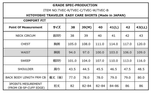 EASY CARE 42-86 カッタウェイ2枚セット HITOYOSHIシャツ