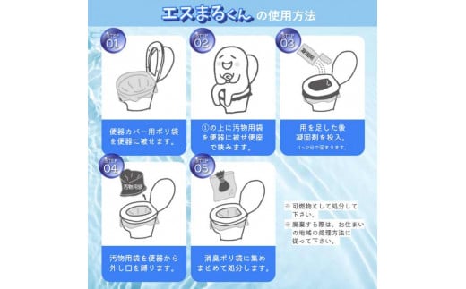 非常用トイレセット エスまるくん【60回分×1箱】 防災用品 防災グッズ 簡易トイレ 岐阜市/エスイーアイ [ANDV001]