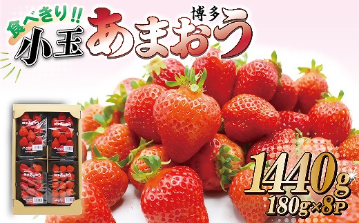 食べきりサイズ！博多あまおう８パック【2025年1月より順次】約1440ｇ（2L～Lサイズ）[F2319]