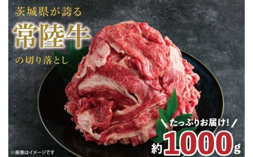 最高級常陸牛 切り落し すき焼き・牛丼など♪ たっぷりの約1000g（約500ｇ×2）【1kg 1キロ 国産 焼き肉 牛肉 国産牛 黒毛和牛 和牛 国産黒毛和牛 ブランド牛肉 ブランド牛 お肉 A4ランク A5ランク 鹿嶋市 鹿嶋 茨城県】(KCW-8)