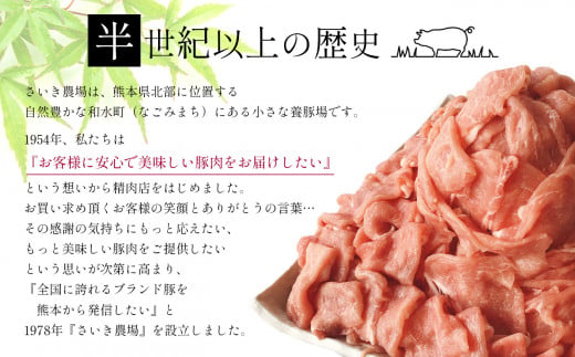 【定期便8回】しゃぶしゃぶ用！グランプリ受賞の豚ロース 1500g ( 300g × 5 )  | 熊本県 熊本 くまもと 和水町 なごみ 豚肉 肉 豚ロース 300g 5パック 小分け 地域ブランド 定期便 定期 8回