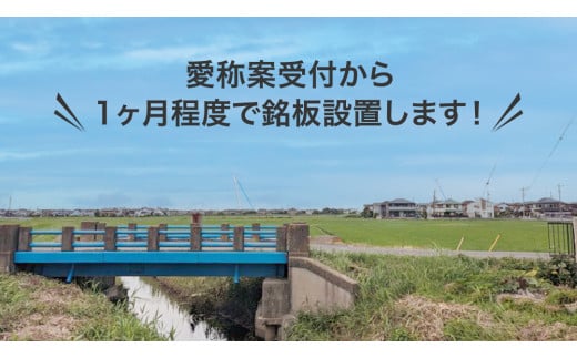 つくばみらい市 橋の愛称 命名権 （橋長10m～30m） 命名権 命名 橋 名づけ 権利 広告 ネーミングライツ