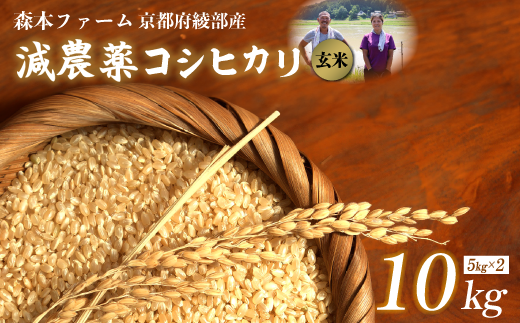 【令和6年産】新米 減農薬コシヒカリ 玄米 10kg 【 米 コシヒカリ こしひかり 10キロ 10kg 玄米 こめ コメ お米 おこめ 農家直送 減農薬 低農薬 綾部 京都 森本ファーム 】