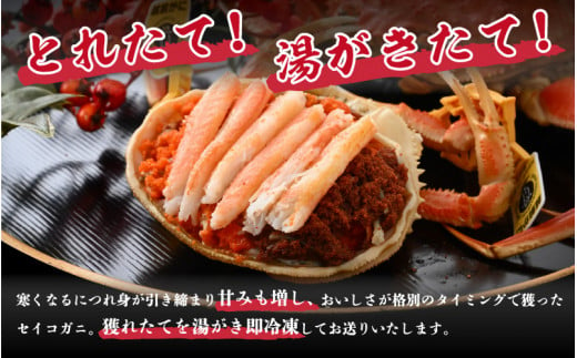 【訳あり】【数量限定！】全て地物！ 天然！ セイコガニ小（100g～）3杯セット（冷凍）食べ方説明書付き 【カニ かに 蟹 せいこがに 越前セイコガニ ずわいがに ズワイガニ ボイルガニ ボイル わけあり 足折れ 国産 県産 生産者支援 規格外】 [m21-a032]