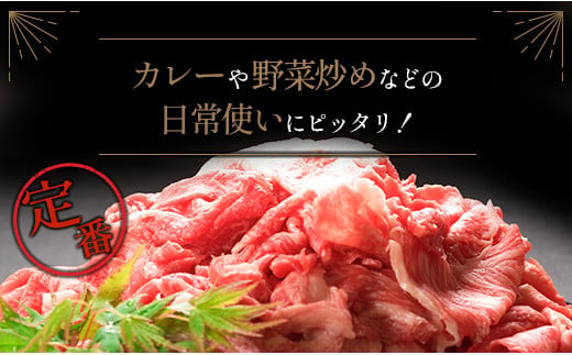 ［訳あり・数量限定］宮崎県産黒毛和牛 切落しスライス（500g×2パック）合計1kg【B491】