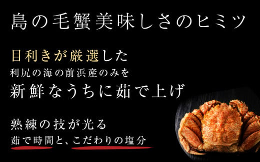 北海道 利尻島産毛ガニ 小小サイズ（420g前後）1尾＜利尻漁業協同組合＞毛蟹 かにみそ