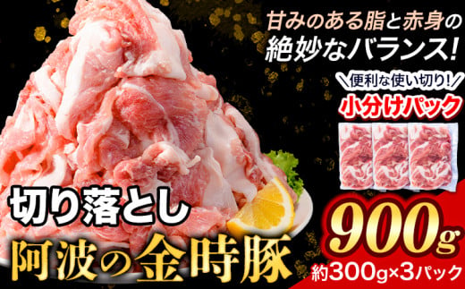 豚肉 阿波 金時豚 切り落とし 900g アグリガーデン 《30日以内に出荷予定(土日祝除く)》豚肉 ブランド豚 肉 小分けパック 送料無料 徳島県 上板町