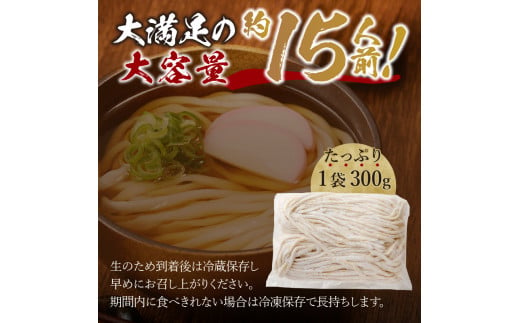 富士山の流水で作る”忍野の生うどん”約15人前（300ｇ×5）※離島へのお届け不可※着日指定送不可