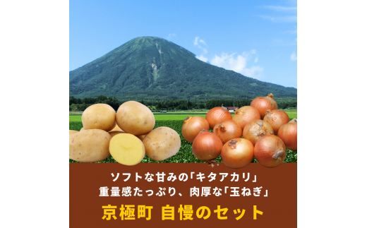 2024年秋発送！ 北海道羊蹄山麓 じゃがいも 玉ねぎ セット 8kg (キタアカリ5kg・玉ねぎ3kg) ［JAようてい］【 野菜 ジャガイモ 食べ比べ きたあかり たまねぎ 料理 詰合せ 】