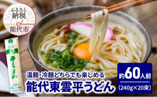 うどん 能代東雲平うどん 240g(約3人前)×20束 麺 乾麺 鍋 冷たい 温かい ざるうどん 鍋の締め