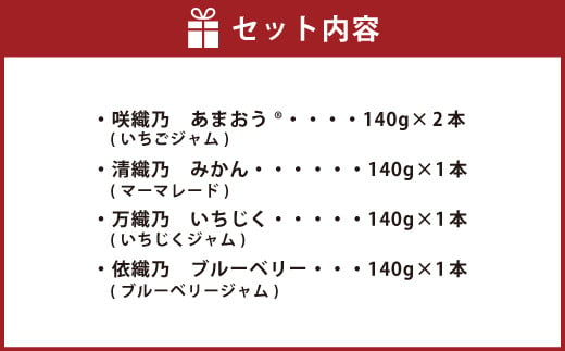 千織 chiori ジャム 詰め合わせ 4種×各140g