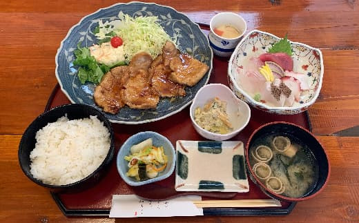 なら福 お食事券　3枚セット　【引換券 お食事券 福島県 浜通り 食事 定食 楢葉町 魚 肉 魚介 御膳 生姜焼き あやめ うどん そば セット 寿司 ミックスフライ すし セットメニュー ボリューム満点 3枚 3人分 家族 友人】