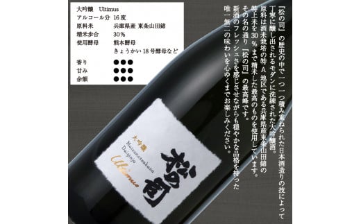 お届け指定可 日本酒 松の司 大吟醸 「アルティマス」 1500ml 金賞 受賞酒造 【 お酒 日本酒 酒 松瀬酒造 人気日本酒 おすすめ日本酒 定番 御贈答 銘酒 贈答品 滋賀県 竜王町 ふるさと納税 父の日 】