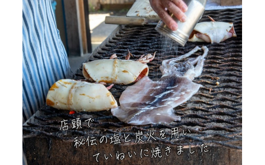 わさおの店の炭火焼きいか 5パック 200g以上×5枚