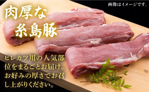 【全3回定期便】糸島豚 ヒレ肉 ブロック 1kg （1本350g前後×3本）《糸島》【糸島ミートデリ工房】 [ACA233]