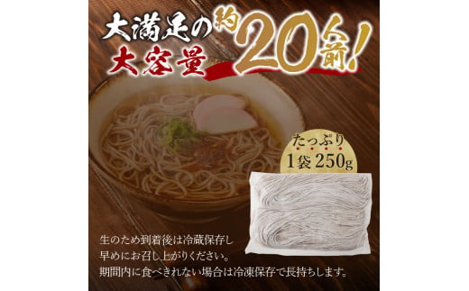 富士山の流水で作る”忍野の生そば”約20人前（250g×10）+ごまがらし1瓶
※離島へのお届け不可※着日指定送不可