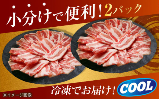 大西海SPF豚 バラ（焼肉用）計1.3kg（650g×2パック）長崎県/長崎県農協直販 [42ZZAA092] 肉 豚 ぶた ブタ 豚バラ 焼肉 小分け 定番 西海市 長崎 九州