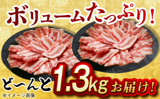 大西海SPF豚 バラ（焼肉用）計1.3kg（650g×2パック）長崎県/長崎県農協直販 [42ZZAA092] 肉 豚 ぶた ブタ 豚バラ 焼肉 小分け 定番 西海市 長崎 九州