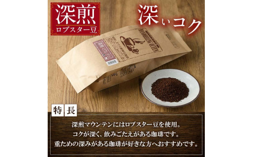 深煎マウンテンコーヒー (粉・200g×2P) 珈琲 コーヒー 飲料 ドリンク 大分県 佐伯市 【EC05】【天然素材 (株)】