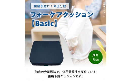 腰痛予防に！体圧分散 フォーケアクッションBasic　厚さ5㎝ 座り心地良い メッシュ生地 背あて 座面 腰痛予防 快適 すべり止め加工 デスクワーク 座布団 体圧分散 R11006