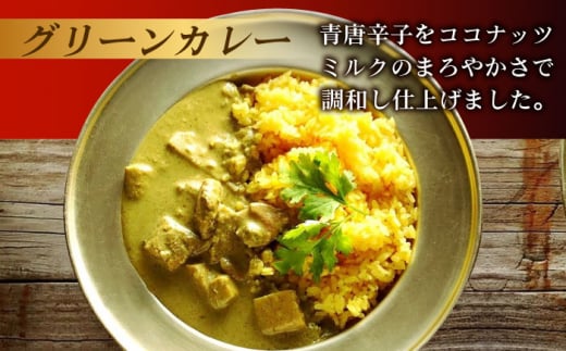 スパイスカレー満足食べ比べセット9パック(バターチキンカレー/グリーンカレー/キノコとセロリのキーマカレー) 長崎県/ダイニング味遊 [42ACAG080]