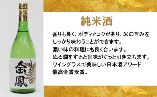 金鳳 純米吟醸・純米酒 720mlセット 【日本酒 地酒  ギフト 化粧箱入】