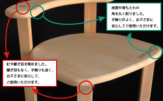 無垢木材 ベビーチェアー 縦30㎝×横30㎝×高さ35㎝ 床から座面まで22㎝