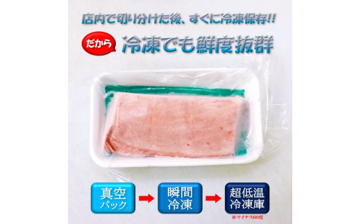 油谷産養殖本マグロ 中トロ柵 500g