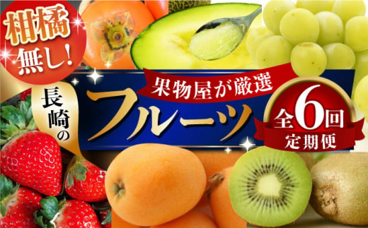 【全6回定期便】【偶数月のみお届け】果物屋が選ぶ 長崎のフルーツ定期便 長崎県/贅沢宝庫 [42ACAF019]