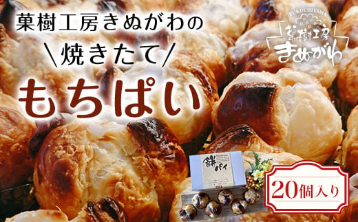 菓樹工房きぬがわの焼きたてもちぱい20個  ふるさと納税 パン パイ包み パイ 餅 もち あんこ あずき 新感覚 みやげ お土産 ご褒美 お持たせ 京都府 福知山市 京都 福知山 　※沖縄・離島は配送不可